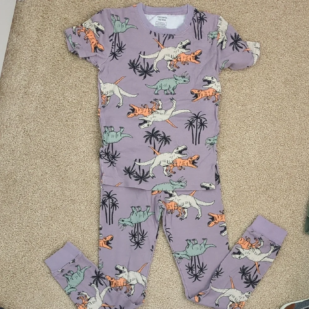 Carter's Dinosaur Pajama Set - Purple, Orange, and Green